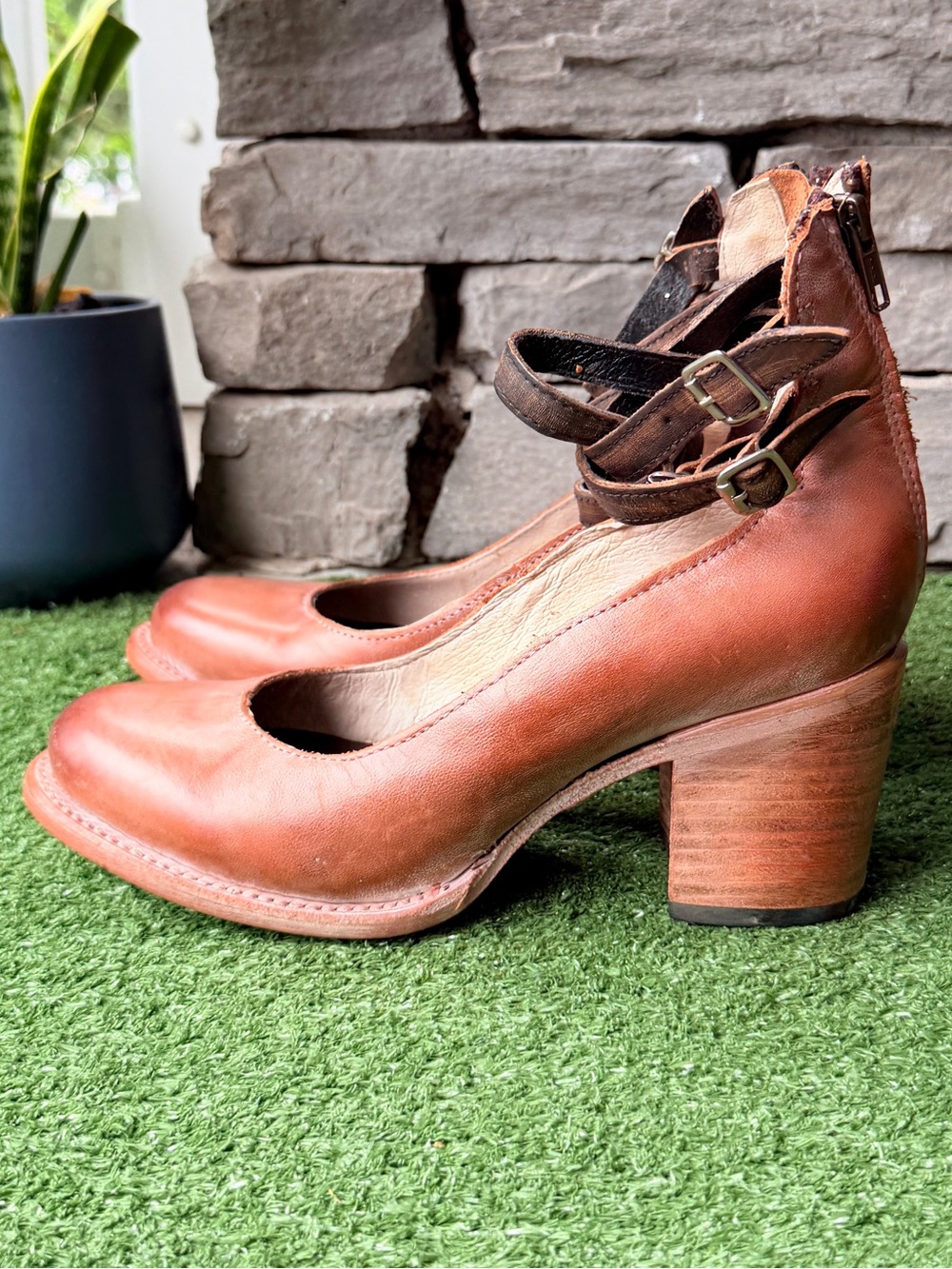 Freebird by Steven Randi Brown Leather Women’s Ankle Boots - Picture 4 of 13